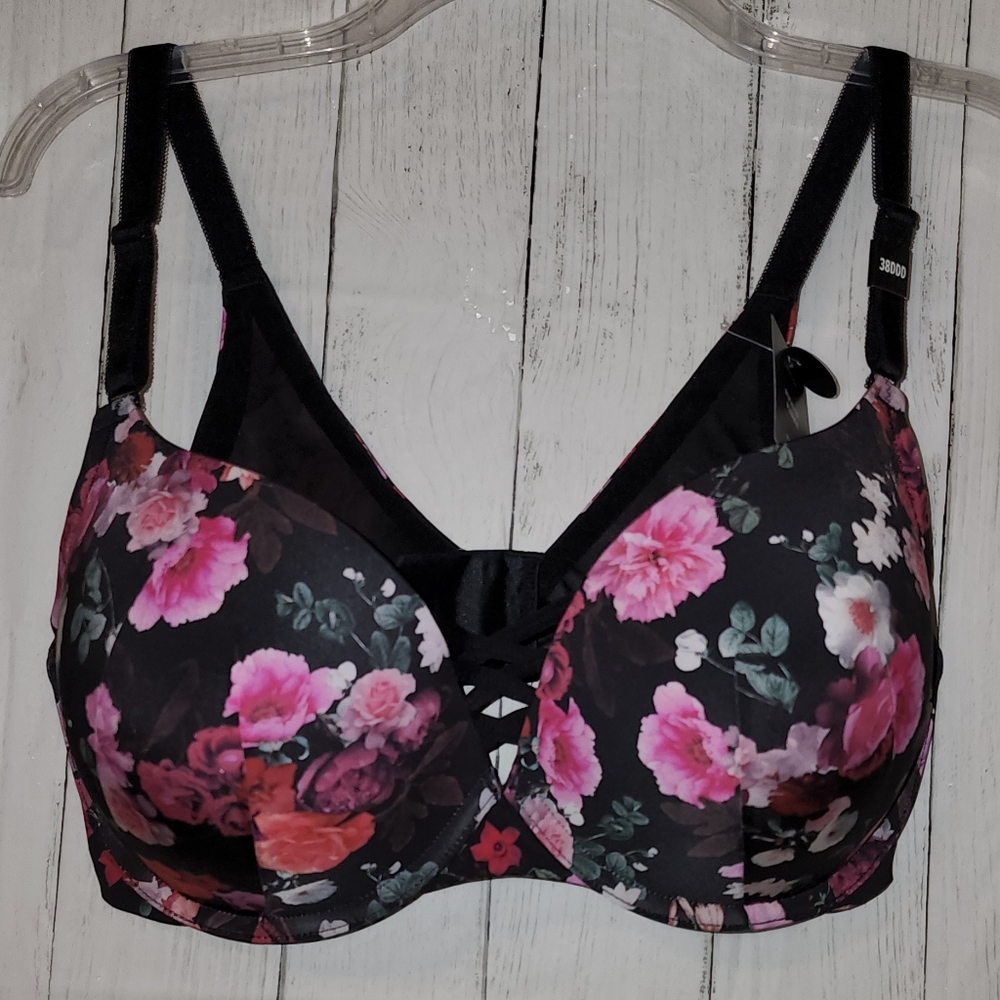Torrid Curve Push up Plunge floral - 38ddd
